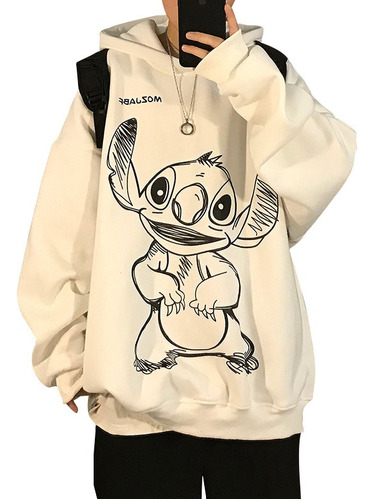 Otoño Invierno Kawaii Dibujos Animados Stitch Anime Sudadera