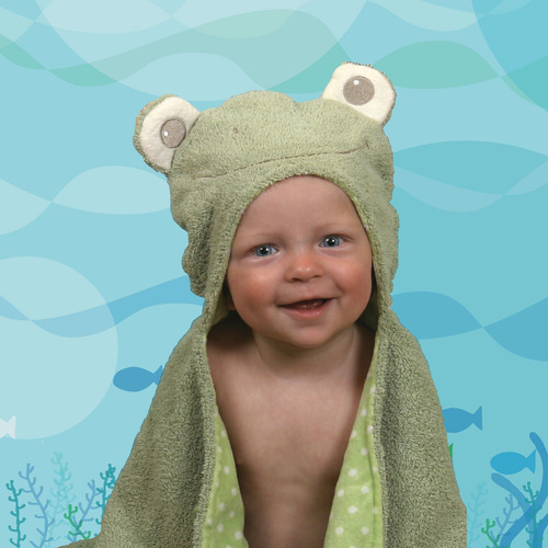 Toalla De Baño Con Capucha De Felpa Rana 0 A 24 Meses
