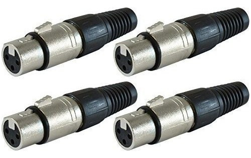 Conectores Hembra Gls Audio Xlr Conectores Xlrf Plug 4 Pack