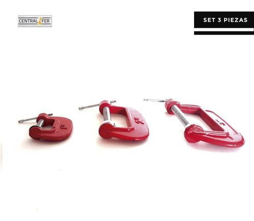 Juego Set Mini Prensa Tipo G X 3 Pcs 1 , 2 Y 3 Pulgadas