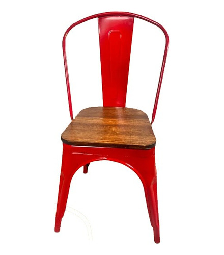 Silla Tolix Asiento De Madera Nativa