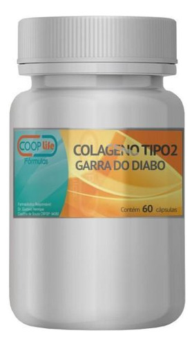 Colageno Tipo2 40mg + Garra Do Diabo 400mg - 60 Cápsulas