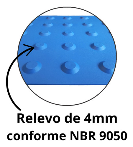 Piso Tátil Alerta E Direcional - 25 X 25cm Kit Com 40 Unid