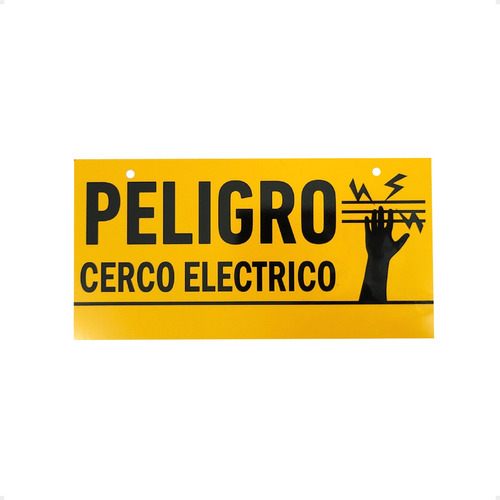 Cartel Advertencia Eco Cerco Electrico Seguridad X 12