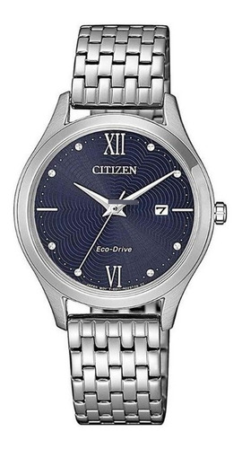 Reloj Citizen Eco-drive Acero Mujer Ew2530-87l Fondo Azul
