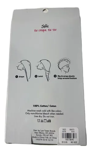 Bata Salida De Baño Con Hair Wrap Nena Justice