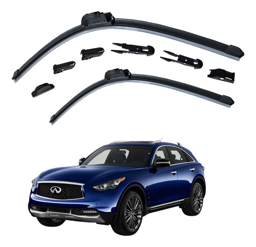 2 Plumas Limpiaparabrisas Reluvsa Infiniti Qx70 2014-2019