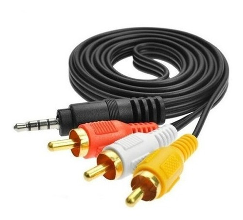 Cable De Audio Y Video 3-rca A Plug 3.5mm 1.5m