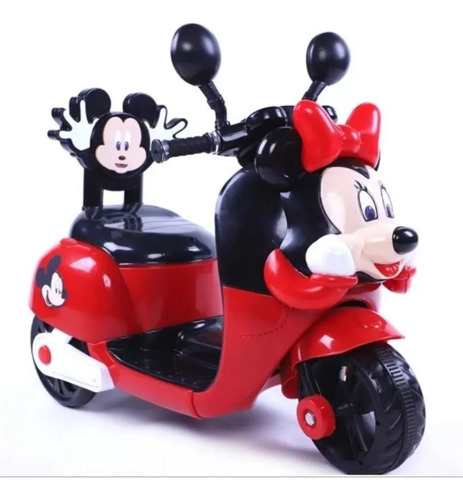 Moto Electrica Recargable Miniee Mouse Musica Luces