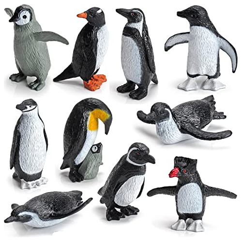 Figuras Realistas De Pingüinos Del Ártico, Juego De J...
