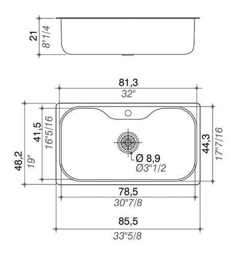 Pileta Bacha Cocina Johnson Luxor Si85 Satinada