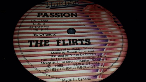 Flirts Passion Vinilo Maxi Canada Temazo 1982