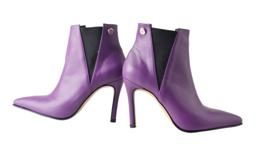 Imagen 8 de 9 de Botas Botinetas De Cuero De Mujer - Piaf - Ferraro