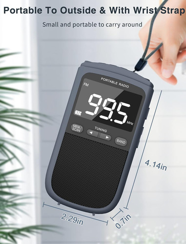 Am Fm Walkman Radio:900mah Rechargeable Portable Transist...