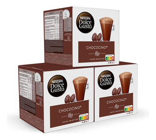 Promo Pack 3 Cajas Dolce Gusto Chococino De 16 Cápsulas 