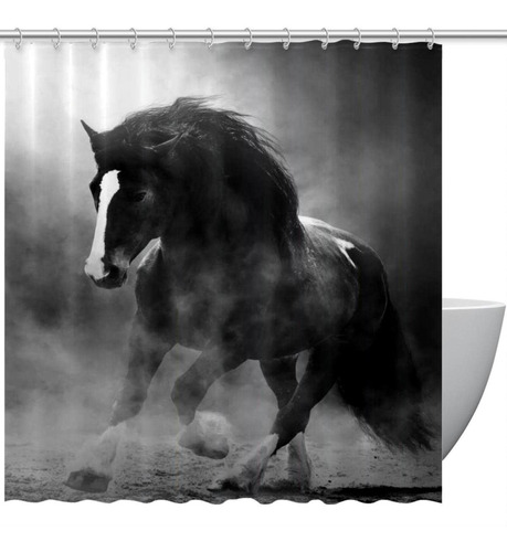 Cortina Ducha Foto Caballo Para Baño 72 X 72 