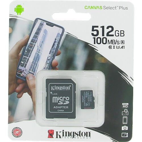 Tarjeta De Memoria Kingston 512gb  Canvas Select 100 Mb/seg