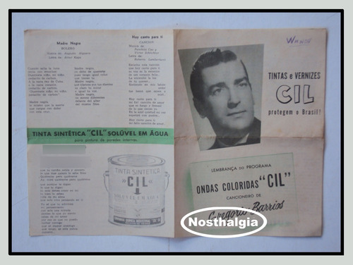 Propaganda - Folheto - Tintas Cil - Anos 60 - F(403) (Usado)