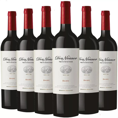 Vino Don Nicanor Malbec Tinto 750ml Nieto Senetiner Pack X6