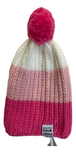 Gorro De Lana Invierno Tejido Abrigo Pompón Marca Grisino 