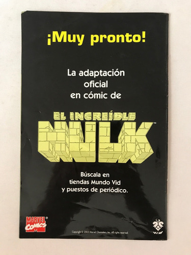 El Hombre Araña Spiderman #121 Marvel Comics Edit. Vid 2003 (Usado)