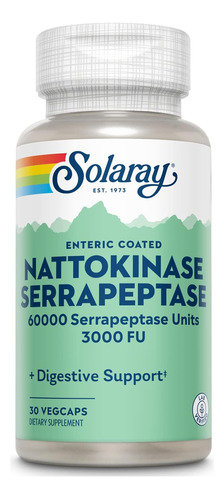 Solaray Nattokinase Serrapeptase 30 Caps