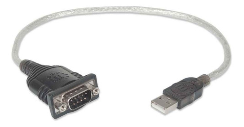 Imagen 2 de 6 de Cable Adaptador Usb A Serie Rs232 Db9 Manhattan