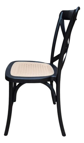 Kit 4 Cadeiras Katrina Rattan Cozinha Jantar Seat&co Estrutura Da Cadeira Preto