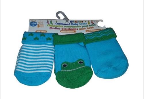 Medias Niño Bebé Set ×3 Unidades Acolchada Antideslizante St