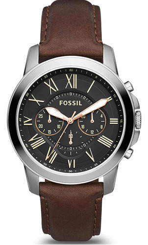 Reloj Fossil Grant Fs4813 Clásico Hombre Cronografo Original