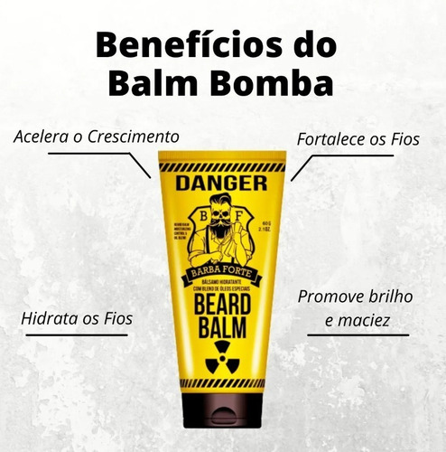 Barba Forte Kit Danger 2 Sh + 2 Cond + 1 Balm + 1 Óleo