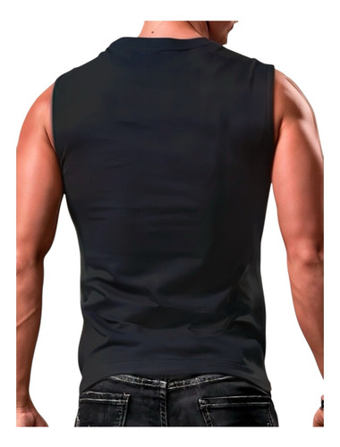 Playera Básica Escote V Con Hombros Descubiertos Para Hombre