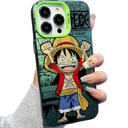 Capinha Animado One Piece Anime Luffy Feliz Para iPhone 17