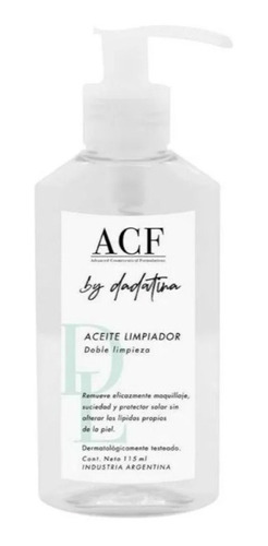 Acf By Dadatina Aceite Limpiador Doble Limpieza X115 Ml