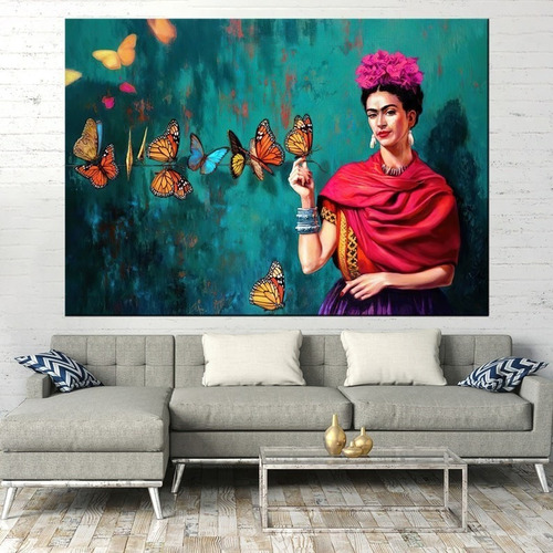 Imagen 2 de 8 de Cuadros-frida Kahlo 15 -super Resolusion - 100x70 Cm.