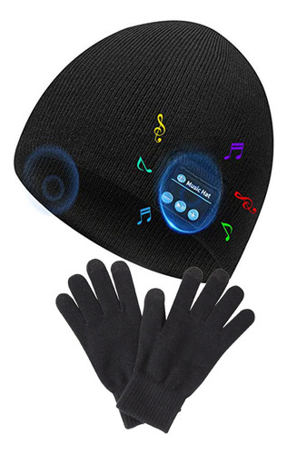 Xiaery Gorra Musical Inalámbrica Bluetooth Con Guantes