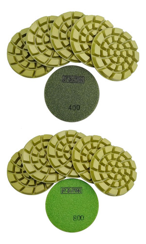 4 Inch Diamond Floor Polishing Pads Grit 400(6-pack) And Gri