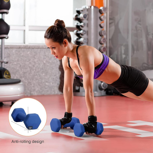 Mancuernas Hexagonales 1.8 Kg 2 Pcs Pesas Para Ejercicio