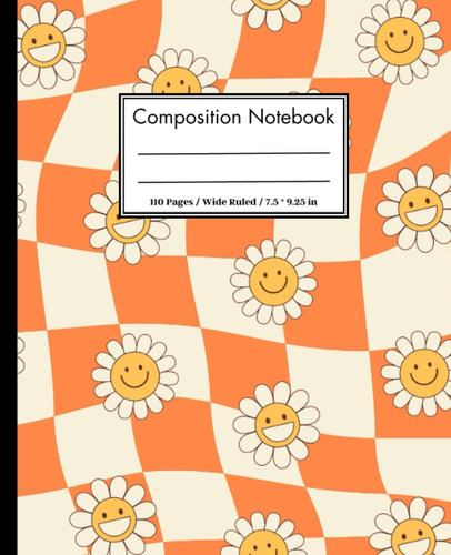 Libro: Composition Notebook Wide Rule|retro Groovy Spunky Sm