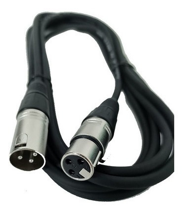 Imagen 2 de 7 de Cable Profesional Pro Audio Canon Xlr 1,8 Mts Negro