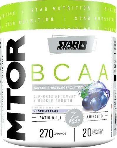 Mtor Bcaa 270 Gr Star Nutrition Aminoácido Nueva Fórmula 