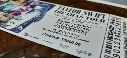 Tickets Taylor Swift + Mini Poster A4 - Entradas - Souvenirs