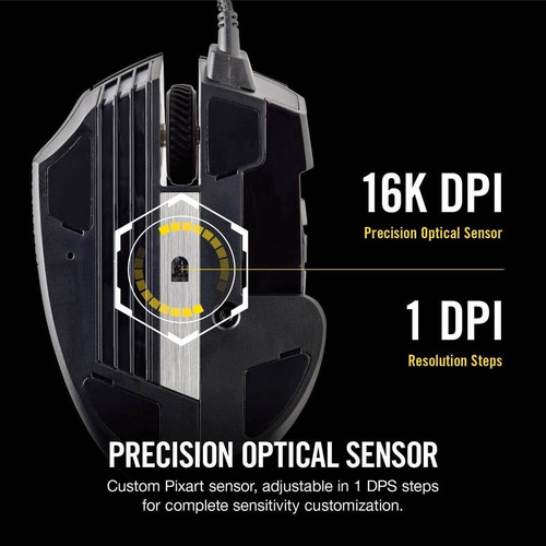 Imagen 6 de 6 de Mouse Corsair Scimitar Pro Rgb - Mmo Gaming Negro