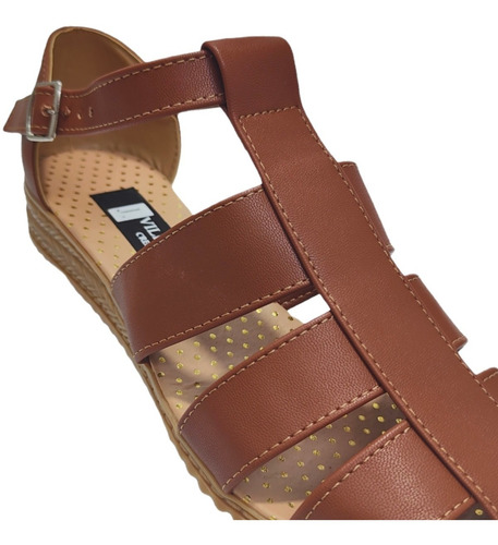 Imagen 7 de 9 de Huarache Tacón Tiras Cómodo Suave Amplio Para Empeine Altos