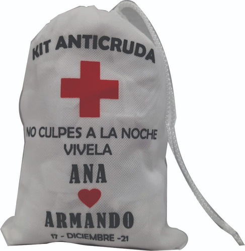 Costalito Kit Anticruda Hangover 15*20cm 120 Pz Personalizad