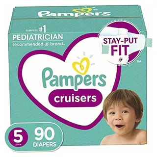 Pampers Cruisers Pañales Etapa 5, 90 Piezas. Para Bebés De