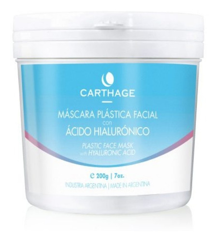 Mascarilla facial para piel todo tipo de piel Carthage Máscaras Máscara Plástica Facial con Ácido Hialurónic 200g