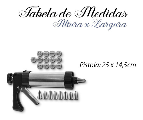 Imagem 6 de 7 de Confeitario Pistola Decorador Bolo Cupcake 8 Bicos 13 Moldes