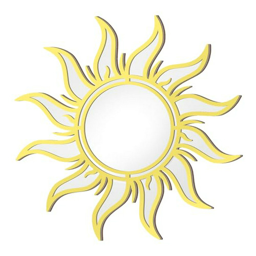 Espejo De Pared Dorado Con Forma De Sol, Espejos Circulares 
