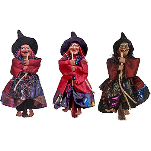 Adornos Colgantes De Brujas De Halloween, Conjunto De 3...